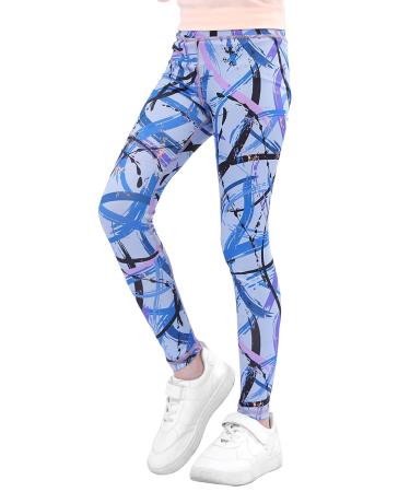 SEAUR Girls Sports Leggings Long Yoga Pants Solid Color Tight Jogging Pants Running Pants Sports Pants Training Pants - 90-155 cm 140-146 A01