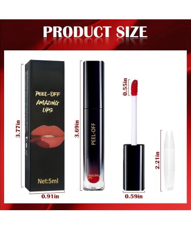 Peel Off Lip Liner Stain - Waterproof Long Lasting Red Lip Tint | Matte Finish & Highly Pigmented Color 05 - Buy Online on GoSupps.com