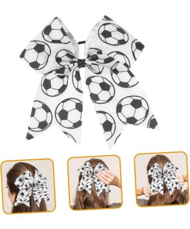 FRCOLOR Soccer Ribbon Kid Hair Ties Elastic Ponytail Holders Kids Hair Ties Soccer Bows for Girls Cute Hair Ties Stretchy Hair Ties Tie The Head Child European and American Thread Webbing - Buy Online on GoSupps.com
