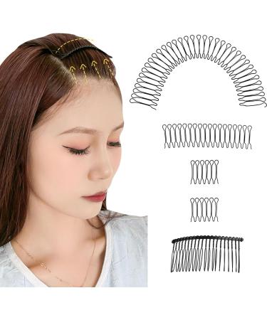 Hair Comb Clips - Metal Hair Combs Wire Comb Clips | Concealed U Pin Hair Side Combs Hair Updo Styling Accessory Decorative Bangs Holder Hair Grooming Tool for Women & Girls Hairstyle C. Silver - Buy Online on GoSupps.com