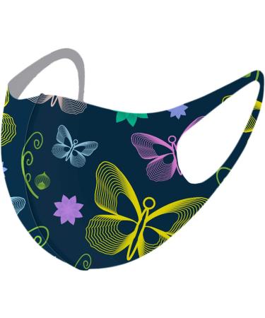 BEUU 5PCS Face Mack Reusable Washable Children Breathable Cloth Fabric Cute Fashion Adjustable for Kid - Buy Online on GoSupps.com