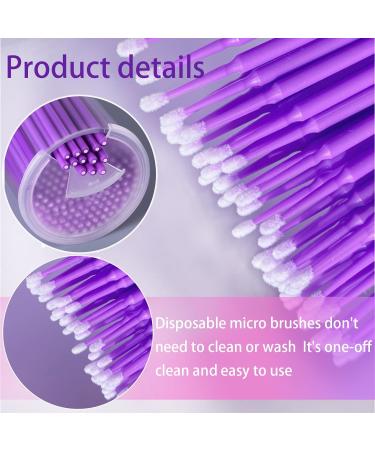 Micro Swabs 100pcs for Eyelash Extensions | Disposable Micro Applicator Brush | Makeup & Personal Care - A-Purple with Carrying Case - Buy Online on GoSupps.com