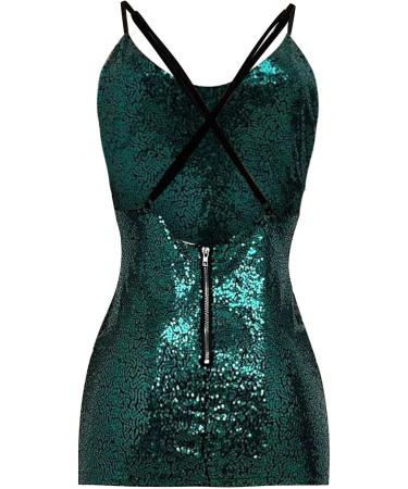 Hanxiulin Women's Elegant Bodycon Party Dress - Short Cocktail Dress with Glittering Paillettes - Buy Online on GoSupps.com
