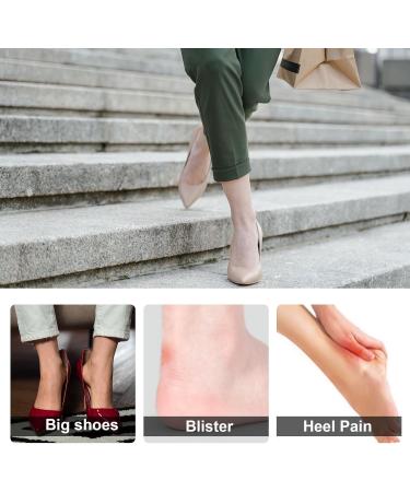 Skhaovs Heel Cushions - 9 Pairs Self-Adhesive Heel Pillows for Men & Women | Anti-Friction Protection for Oversized Shoes - Available in Black Gray Beige - Buy Online on GoSupps.com