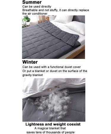 Premium Cotton Weighted Blanket - Breathable Heavy Gravity Blanket for Adults & Kids - Natural Sleep Aid for Autism & Insomnia - Stress Reduction in Glass Pearl Gray (43x63 7lbs) - Buy Online on GoSupps.com