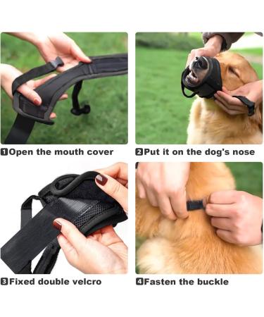 Adjustable Dog Muzzle - Breathable Mesh Nylon Anti-Bite & Anti-Barking for Small Medium Large Dogs (XS Black) - International Shipping Available - Buy Online on GoSupps.com