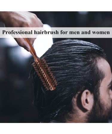 Professional Round Hairbrush with Wild Boar Bristles & Natural Wooden Handle | Anti-Static Blow-Drying Tool for Perfect Styling - Buy Online on GoSupps.com