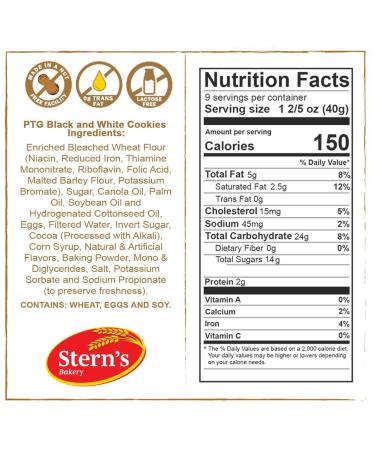 NY Style Black & White Cookies - Sterns Bakery | Natural & Delicious Snack Cakes | Kosher | Office Snack - Buy Online on GoSupps.com