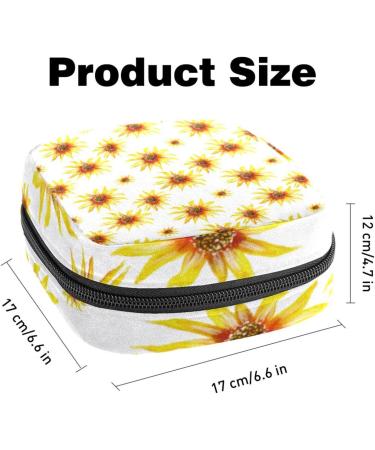Buy Seamless Women's Binding Storage Bags - Yellow Sunflower Pattern - Portable Menstrual Pad & Tampon Holders for Women - Perfect for School & Office - Multicolored 01 - Buy Online on GoSupps.com