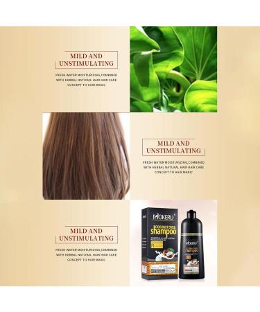  Zankie MOKERU Professional Hair Colouring Shampoo with Argan and Coconut Oil 500 ml: Hair Coloring Shampoo with Immediate and Long Lasting Effect Magic Shampoo Coloring Hair in Minutes - Long Lasting - Buy Online on GoSupps.com