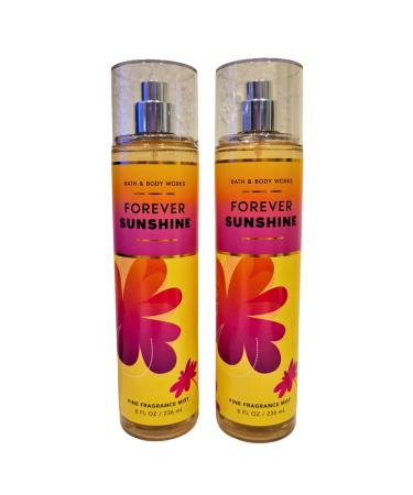 Bath & Body Works Fine Fragrance Mists Set of 2 8oz Each Bottle (Forever Sunshine)