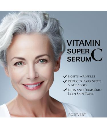 Super C Serum for Women 70+ | Anti-Aging Hydration & Firming | 60ml (Pack of 2 - Buy Online on GoSupps.com