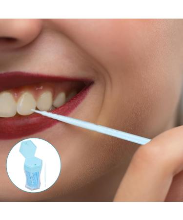 Tibapla 200 Double-Sided Plastic Toothpicks - Wearable Interdental Brush for Effective Oral Care & Tooth Gap Cleaning (Light Blue) - Buy Online on GoSupps.com