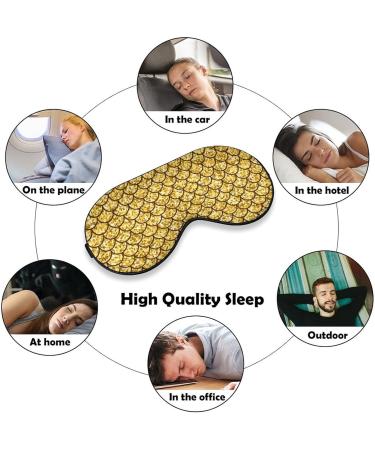 Gold Glitter Scales Sleep Mask for Women | Adjustable Eye Shades Cover with Elastic Strap - Luxurious Comfort & Style - Buy Online on GoSupps.com