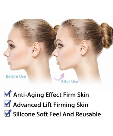 WIDVIH Reusable Silicone Double Chin Reducer V Line Lifting Strap | Anti Wrinkle V Shaped Silicone Lift Bandage for Men and Women - Black - Buy Online on GoSupps.com