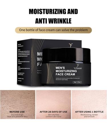 Men's Moisturizing Face Cream Men's Face Moisturiser Men's Anti Wrinkle Face Cream Men's Anti Aging Face Cream Hydrating Moisturising Refreshing Skin Care Anti-Aging Cream for Men 50g - Buy Online on GoSupps.com