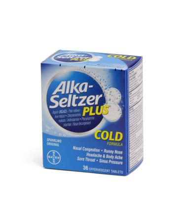 Alka-Seltzer Plus 43320 Tablets 36 Count 36 Tablets