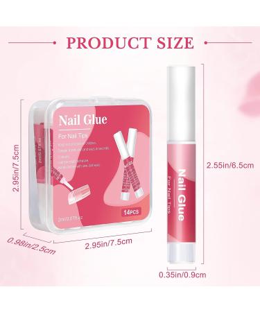 Krofaue 14PCS Nail Glue for Press On Nails - Long-Lasting, Super Strong Acrylic and Gel Glue for Salon-Quality Nails at Home - 0.07oz/2ml per Piece - Buy Online on GoSupps.com