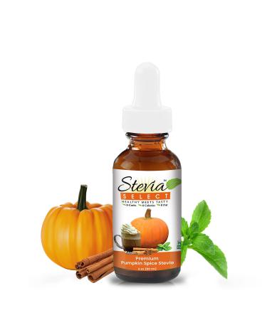 Stevia Select Liquid Stevia Drops - Keto Friendly Liquid Stevia Sweetener | Pumpkin Spice Stevia Drops | Zero Calorie Sweetener Sugar Substitutes Extracted from Sweet Leaf | Pumpkin Stevia Drops 2 Oz.