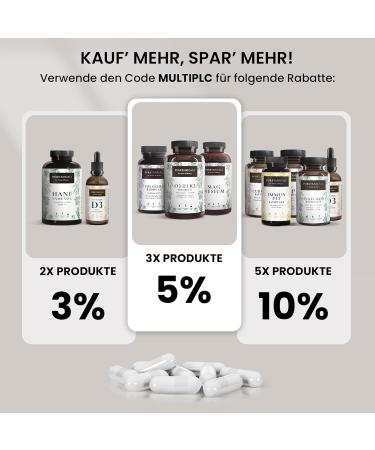 Hyaluronic Acid Capsules for Skin Hair & Nails | High-Dose 350mg | Vegan German Quality | Vitamin C B12 Biotin & More - Buy Online on GoSupps.com