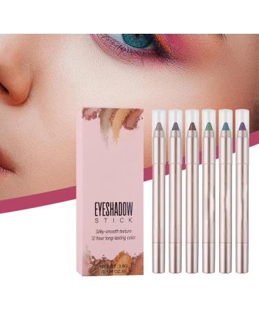 Besreey Shimmer Eyeshadow Stick | Long Lasting Cream Shimmer Eyeshadow Pen Colorful Eye Shadow Applicator Sticks Pearly Glitter Cream Stick Pen Eye Liner Set for Makeup - Buy Online on GoSupps.com