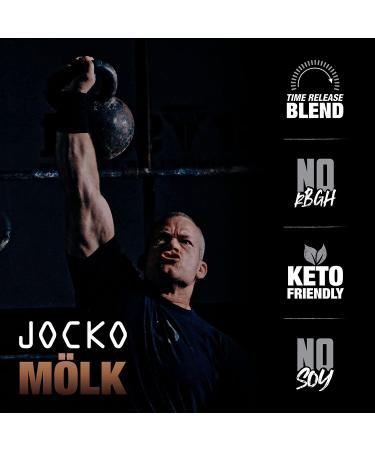 Jocko M lk Chocolate Protein Powder - Keto Friendly with Probiotics, Grass Fed Whey, Digestive Enzymes, Amino Acids - Sugar Free Monk Fruit Blend - 31 Servings - Supports Muscle Recovery and Growth - Buy Online on GoSupps.com
