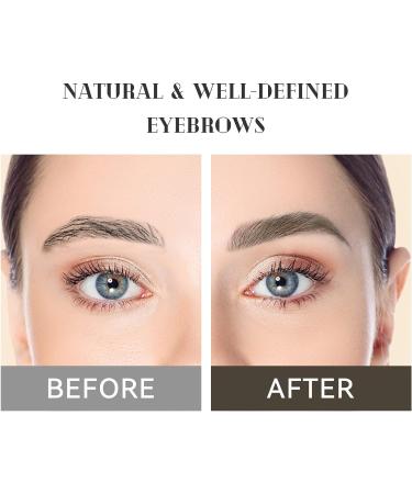 Music Flower Double Ended Eyebrow Pencil - Waterproof & Smudgeproof Brow Pen in Khaki Brown | Long Lasting Eye Makeup - 1 Pack - Buy Online on GoSupps.com