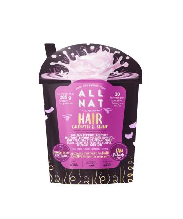 All NAT Hair Growth & Shine | 4D Bioformula Drink with 22 Active Ingredients | Supports Healthy Hair Growth Stronger Follicles & Natural Shine | for Women & Men | Vegan Sugar-Free 300g