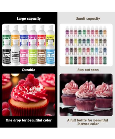 Gel Food Coloring - 80ml Black Gel Based Food Dye Vibrant Tasteless Concentrated Food Coloring for Cake Cookie Decorating Easter Egg Icing Fondant Baking Macaron - 2.71 Fl.Oz Bottles (Christmas) - Buy Online on GoSupps.com