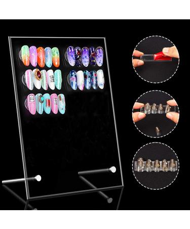 Noverlife 2PCS Transparent Nail Art Display Board | Acrylic False Nail Tips Sample Display | Nail Art Design Polish Board for Professional Salon Practice - Large & Small - Buy Online on GoSupps.com