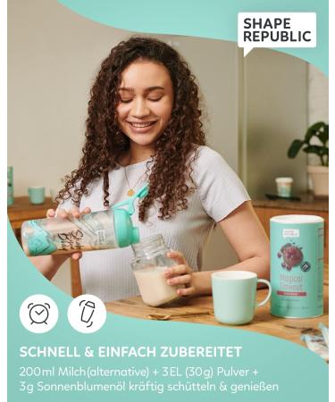 Shape Republic Slim Shake Vanilla Frappuccino - 14 Gluten-Free Meal Shakes for Weight Loss - High Protein Low-Calorie Diet Supplement - 420g - Buy Online on GoSupps.com