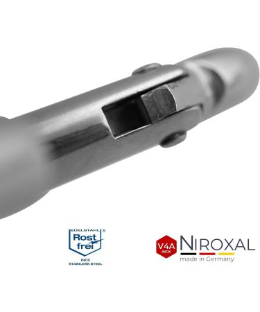 10 Small Stainless Steel Carabiner Hooks - 3mm Strong Keychain with 200kg Break Load - Ideal for Hammocks & Swing - Durable Edestahlkarabiner - Buy Online on GoSupps.com