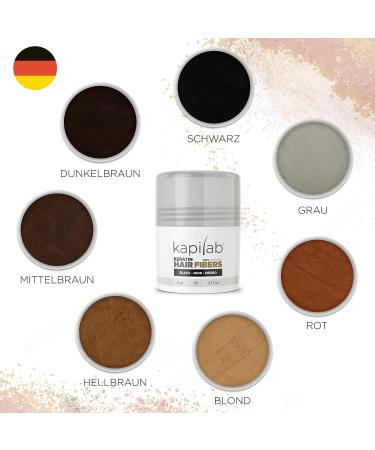 Kapilab Streuhaar Haarfasern Dunkel Braun Haarpuder zur Haarverdichtung - Keratin Ansatzpuder f r D nner Werdendes Haar Frauen und M nner Haarausfall 100% Nat rlich 5 gramm - Buy Online on GoSupps.com
