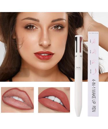 4 in 1 Makeup - Multi-Use Portable Brow Contour Smooth to Glide and Compact for Travel Comes with Eyeliner Brow Lipliner and Highlighter Pochy White - Buy Online on GoSupps.com