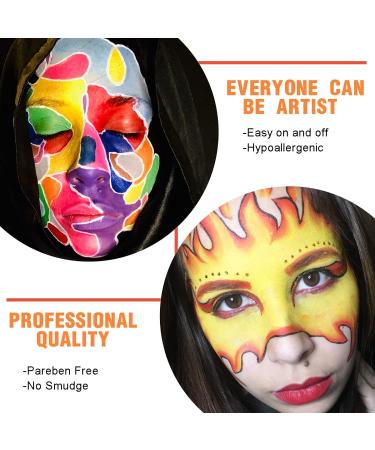 Bowitzki 30g Professional Water Based Face Paint | Safe for Kids and Adults | Light Pink Split Cake Single Color - Buy Online on GoSupps.com