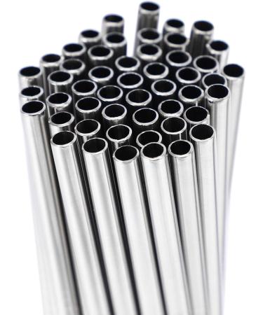 Plumflex 100pcs Metal Straws Can Be Reused 304 Stainless Steel Drinking Water Pipes 215 Mm x 6 Mm Curved Straws and 50 Straight Straws - Buy Online on GoSupps.com