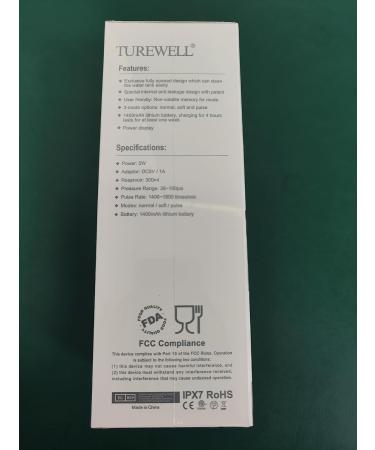 TUREWELL FC1592 Water Flosser for Teeth - Cordless, 300ML Water Tank, Portable Oral Irrigator, IPX7 Waterproof, 3 Modes, 4 Jet Tips - Black - Buy Online on GoSupps.com