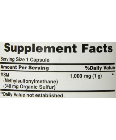 Puritan's Pride MSM Joint Support 1000mg Rapid Release Capsules - 120 Count - Buy Online on GoSupps.com