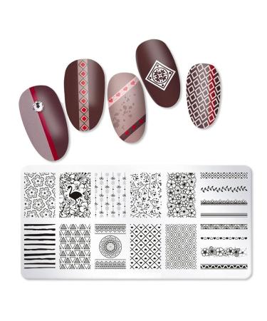 Nail Stamping Kit - 3pcs Butterfly Leaves Image Plates with Clear Stamp and Scraper for Nail Art Design - Buy Online on GoSupps.com
