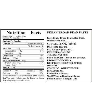 Authentic Pixian Sichuan Broad Bean Paste 1lb - Premium Quality - Buy Online on GoSupps.com