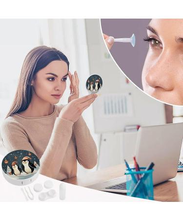 Merry Christmas Penguins Contact Lens Case | Plastic Care & Travel Box for Lens Protection - Buy Online on GoSupps.com