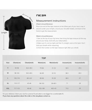Niksa Men's Compression Shirts 3 Pack - Short Sleeve Athletic Tops for Workouts - X-Large, White - Buy Online on GoSupps.com