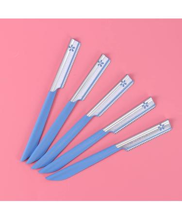Tinksky 5pcs Eyebrow Shaper Razor Trimmer Shaver Hair Remover Set in Blue - Precision Grooming Tools - Buy Online on GoSupps.com