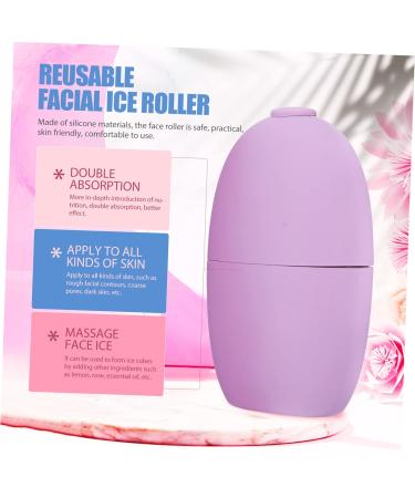 Balacoo Silicone Face Ice Roller - Cooling Facial Massage Globes for Eyes - Purple Silica Gel - 11.5x7cm - Buy Online on GoSupps.com