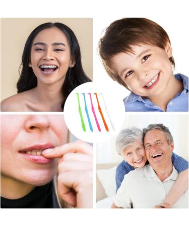 TIESOME Single End Tufted Toothbrush | 5 Pcs Interdental Tooth Cleaner for Orthodontic Detail | Tapered Trim for Precision Cleaning - Buy Online on GoSupps.com