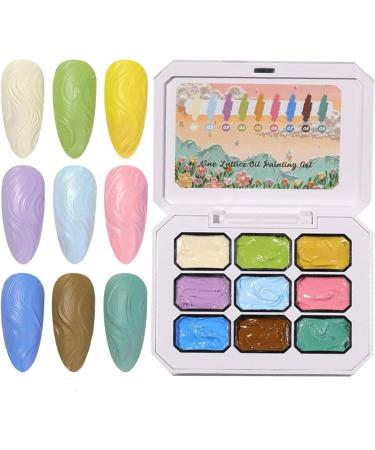 Solid Gel Nails 9 Color Gel Manicure Palette 3D Nails for Women and Girls Wedding Extensions French Tips Birthday - Buy Online on GoSupps.com