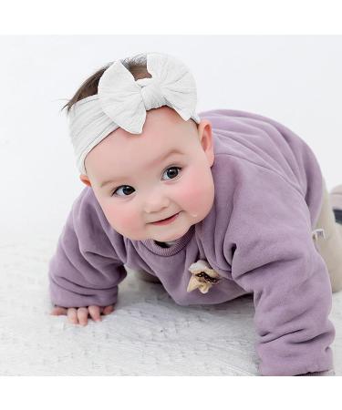 YANINEE 4-Piece High Elastic Nylon Hair Bands for Baby Girls (0-6 Months) - Soft & Stretchy Headbands for Newborns & Infants - Buy Online on GoSupps.com
