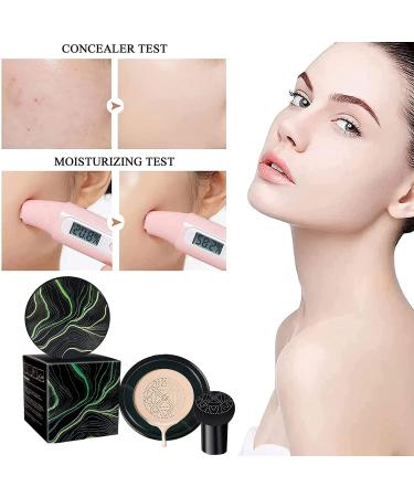 Mushroom Head Air Cushion CC Cream Natural Foundation & Full Coverage Concealer | Moisturizing BB Cream with Oil Control & Brightening | 20g Natural Makeup (1 Pack) - Buy Online on GoSupps.com