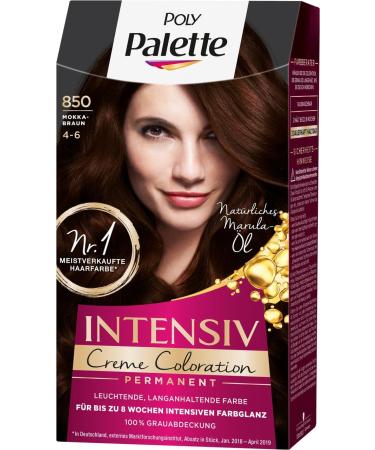 handle Palette POLY Intensiv Creme Coloration 46850 mocha brown level 3 2 x 115 ml permanent coloring for up to 8 weeks of intensive color brilliance and 100 gray coverage 115 ml 2er Pack - Buy Online on GoSupps.com