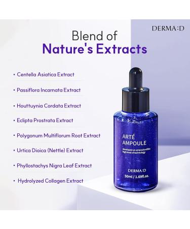 DERMA:D Azulene Ampoule with Vitamin C Soothing & Hydrating Korean Face Serum Supports a Brighter Firmer-Looking Complexion Anti-Aging Skincare 1.69 fl oz - Buy Online on GoSupps.com
